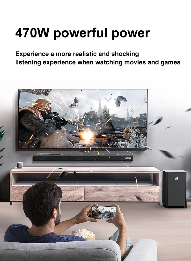 Xdobo 7.1.4 Sound Bar with Dolby Atmos - Home Theater Sound System