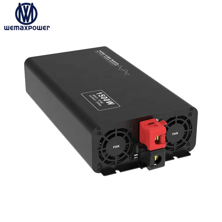 LCD Display DC AC Inverters 12V 24V 48V DC to 110V 220V AC Pure Sine Wave Power Inverter 1500W