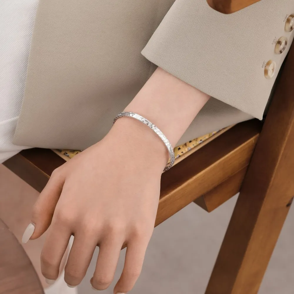 KAKODIY Exquisite Classic Design 925 Sterling Silver Open Ice Surface Shiny Women's Jewelry Bracelet Anniversary Birthday Gift detail 2