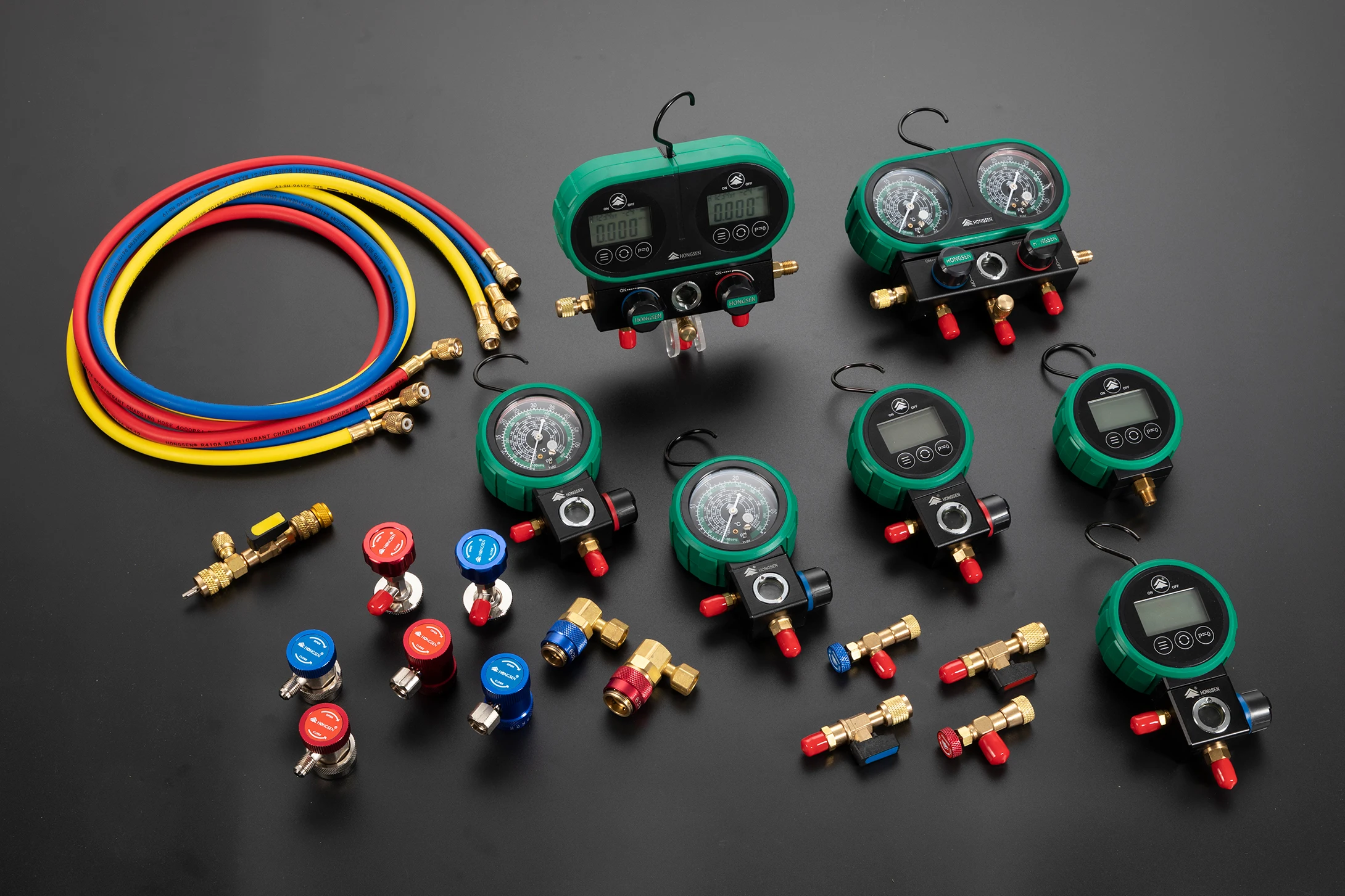 Hongsen Refrigerant R134a R1234yf R407c R404a Digital Pressure Gauge Hs