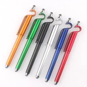 Promotion Manufacturer Wholesale Gel Ink Pen with Customized Printed Logo Color Plastic Stylus for Touch Screens Phone