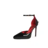 Cuir verni noir-semelle rouge 9cm