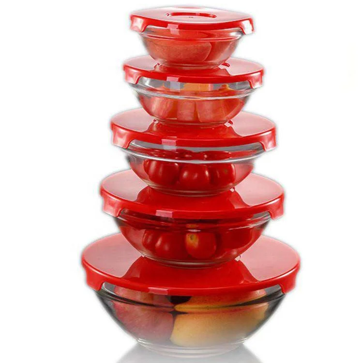 VALIEM GHOSH BOWL S.M.Lセット YG03-1 Cheap Whosale Kitchen Works Set of 5pcs Glass Storage
