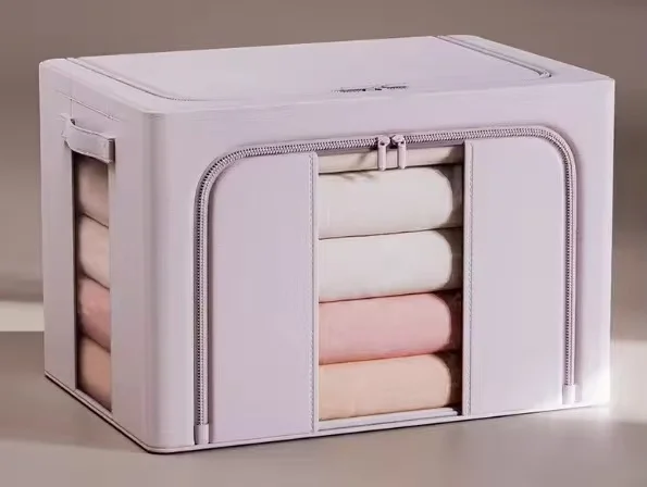 Household Large Foldable Fabric Storage Box for Clothing Organization Living Room  Bedroom Use Soft Furniture