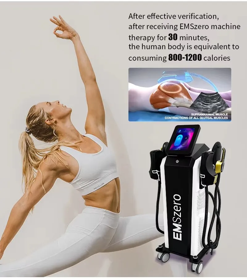 EMSzero Neo RF 2 Hande EMS Body Sculpt Hi-emt Muscle Enhancement Fat Removal Electromagnetic Stimulation Machine for Salon Home