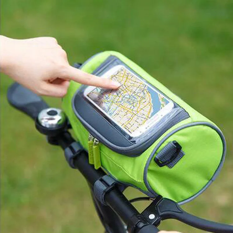 Waterproof Cycling Bike Bicycle Front Frame Pannier Tube Bag For Smart Phone 5'' 