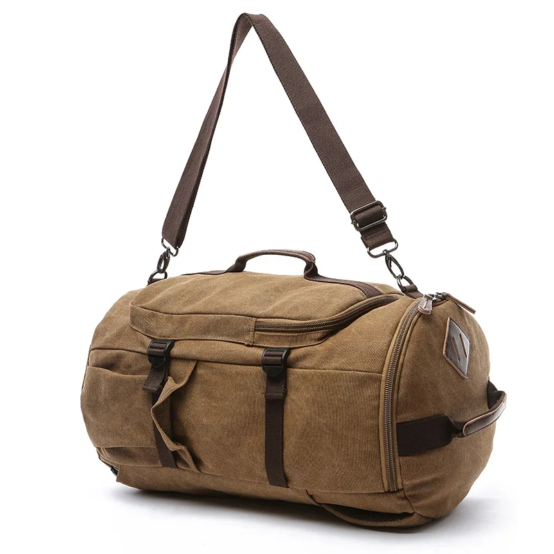 in stock outdoor travel backpacks vintage canvas rucksack for men