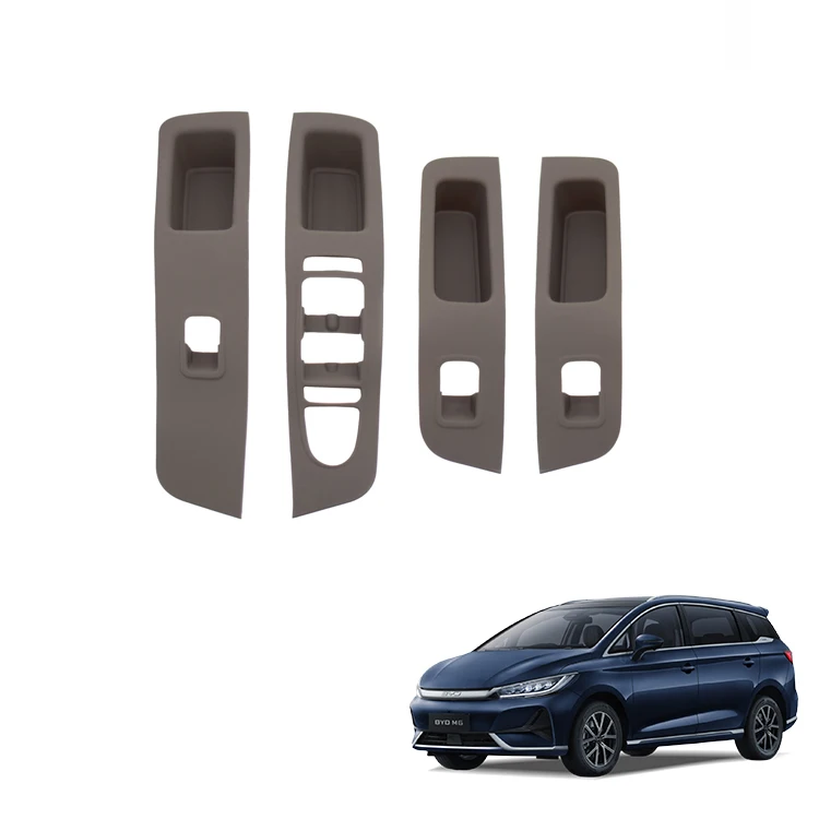 Auto Armrest Window Rises Pad for BYD M6 RHD Accessories Emax7 Silica Gel Window Switch Panel Cover Trim Interior Accessory