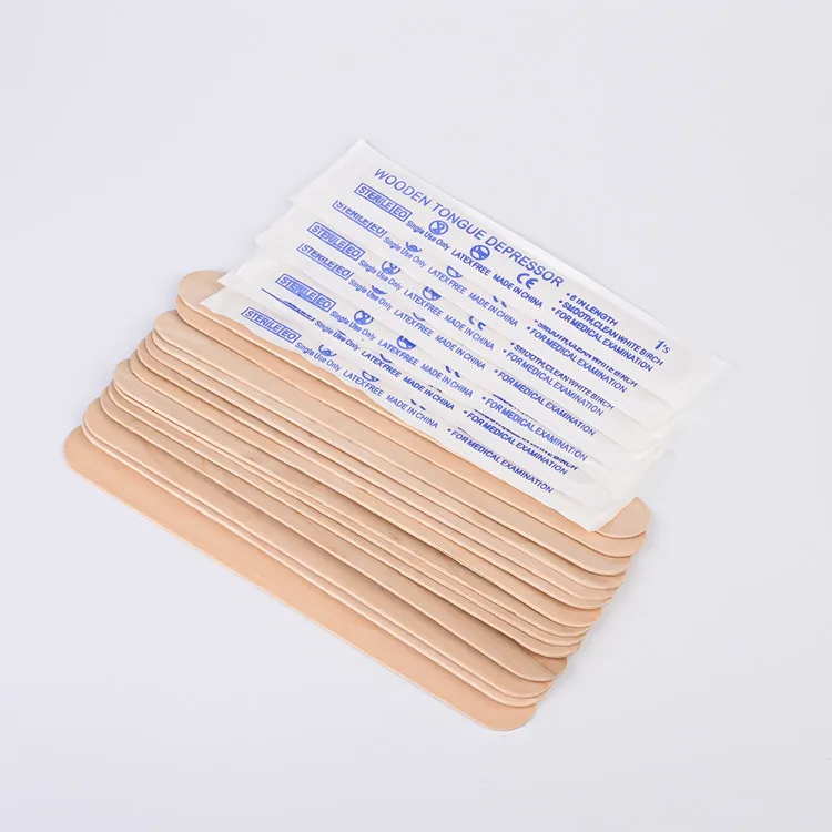 Low Price Medical Use Tongue Depressors Colored Disposable 6 Inch Non-Sterile Bulk Wooden Tongue Depressor