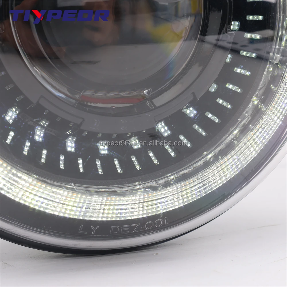 product tiypeor emark high brightness brighten led head light with drl for motorcycle 7 inch headlight high quality with yellow drl-3