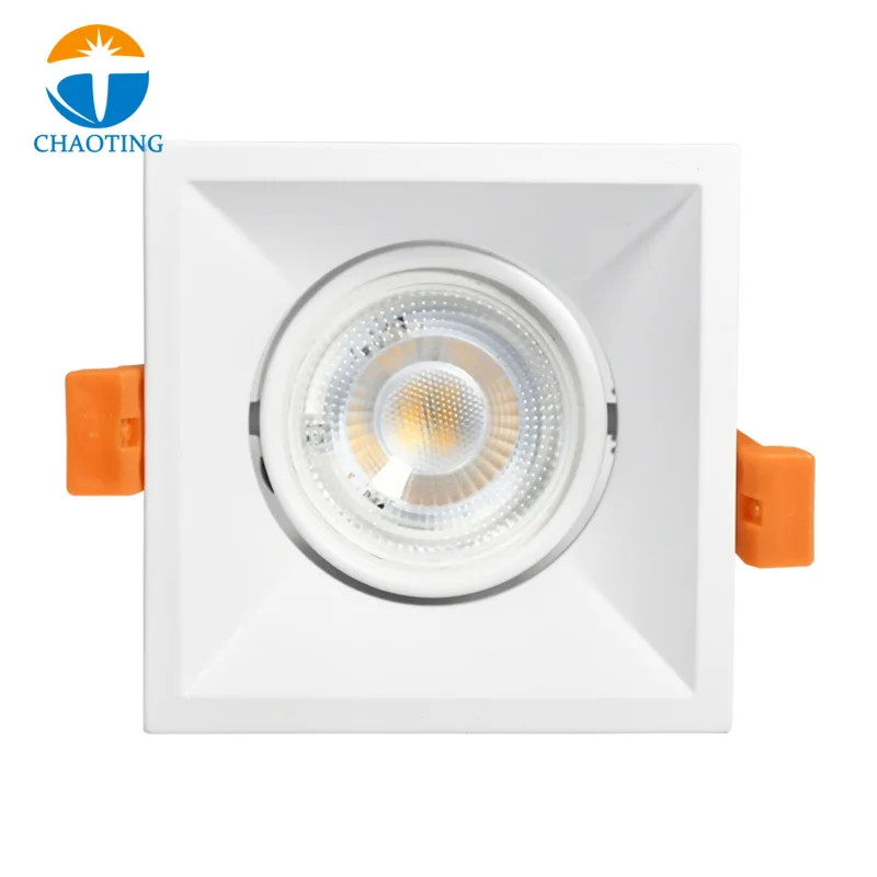 Modern Square Recessed led downlight 5w 7w 9w 12w Indoor GU10 Fixture MR16 Downlight Housing