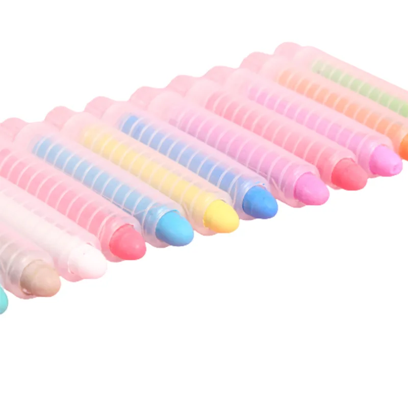 Красочный Мел с держателем водорастворимый для рисования мелом коробкой школьные принадлежности детей учителей