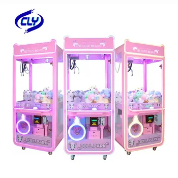 Wholesale Custom Custom Coin Operated doll crane machine Arcade prize plush Toy crane claw machine