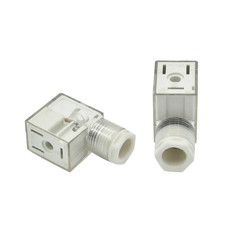 12V 24V DC 18mm 11mm 9.4mm DIN 43650 Form A Form B Form C Female Waterpoof Solenoid Valve Coil Plug Connector With LED