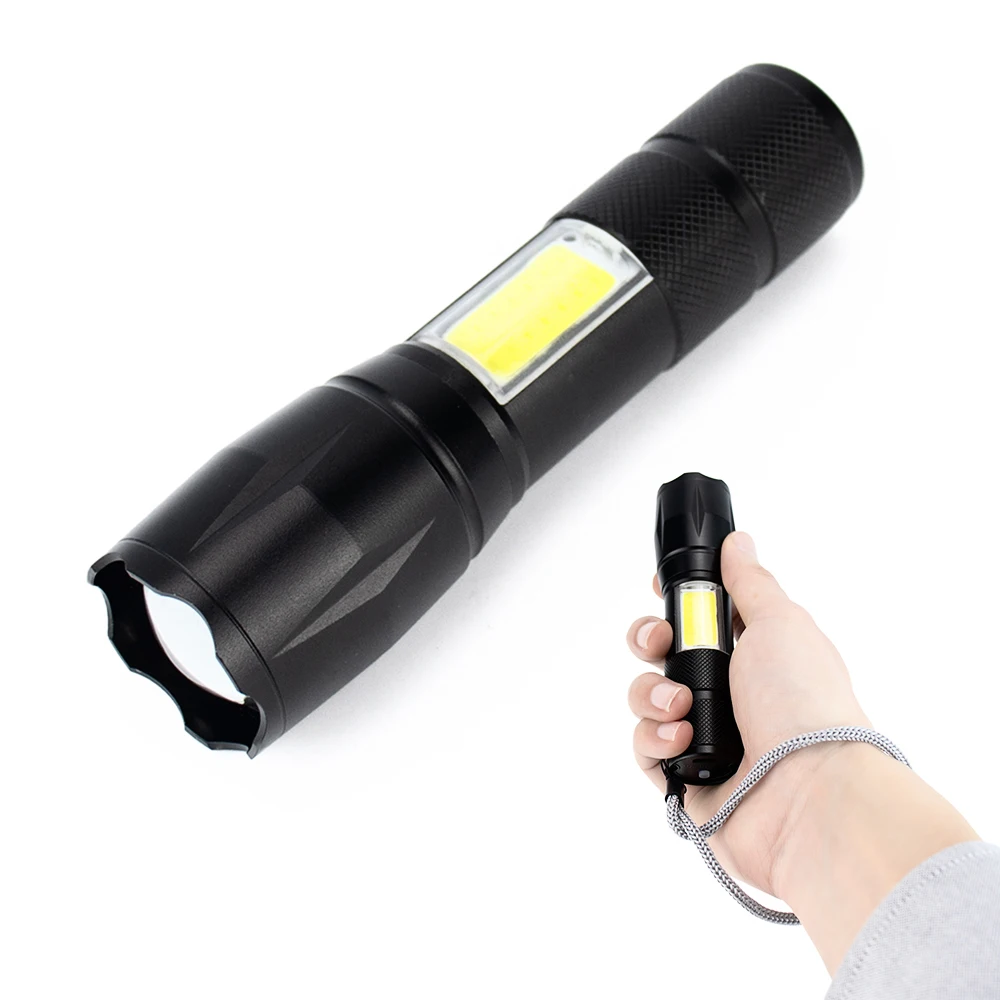The Most Brightest Torch in the World Aluminum 1200mAh Rechargeable Battery Zoomable Outdoor Lighting Powerful LED Light