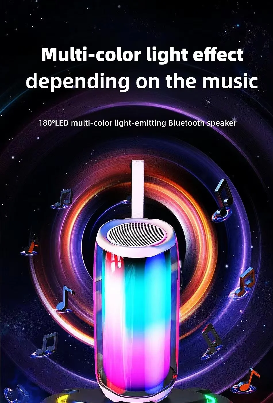 New PULSE5 Generation Speaker Full Screen Color Lights High Sound Quality Bass Mini Explosion PULSE5 Speaker