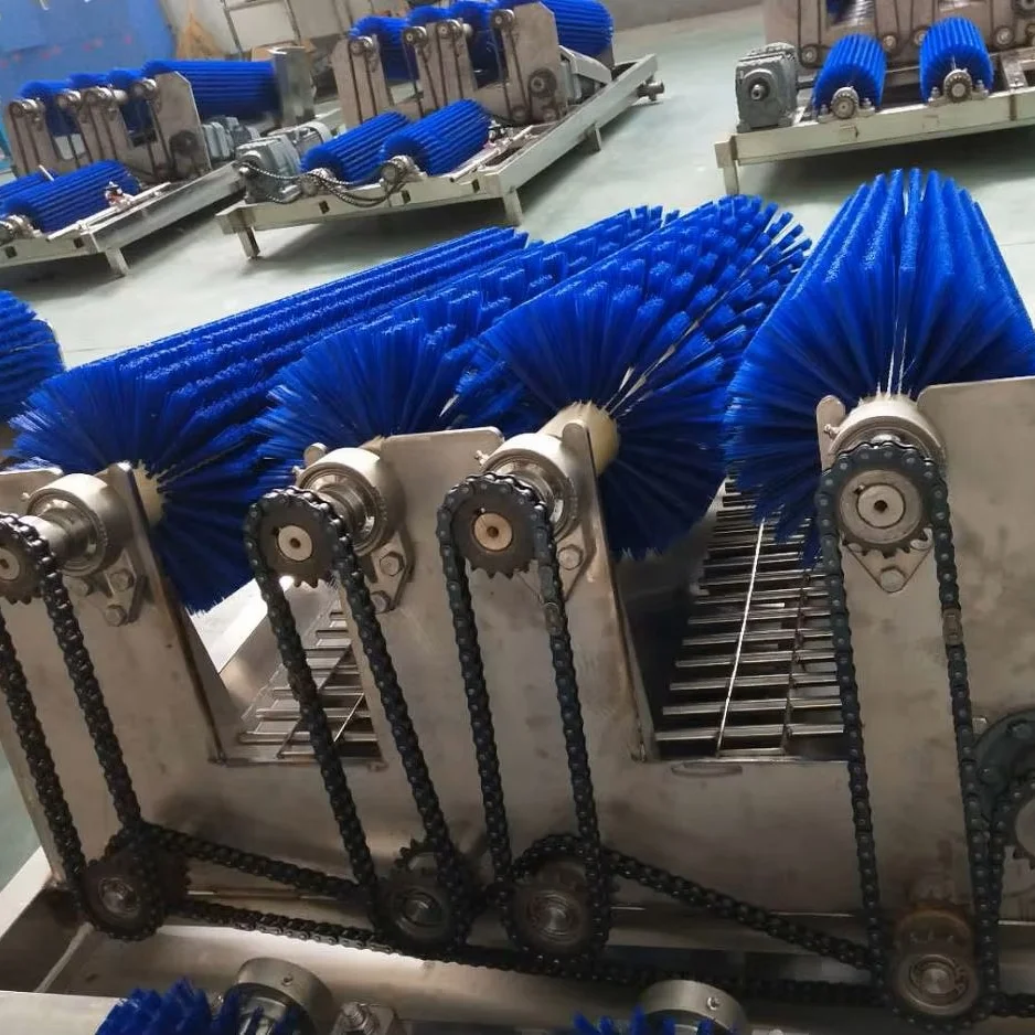 Stainless steel boot cleaning machine for worker hygiene and food safety control in slaughterhouses
