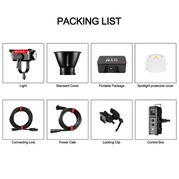 GVM Pro SD500B 500W Led Video Light Studio Lights with Bowen Mount 61600lux/1m CRI 97+ 2700-6800K Photography Lighting Kit product image