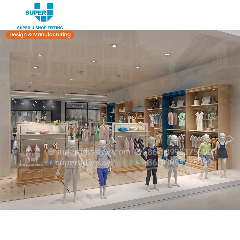 Cute Retail Baby Store Interior Design Kids Clothes Shop