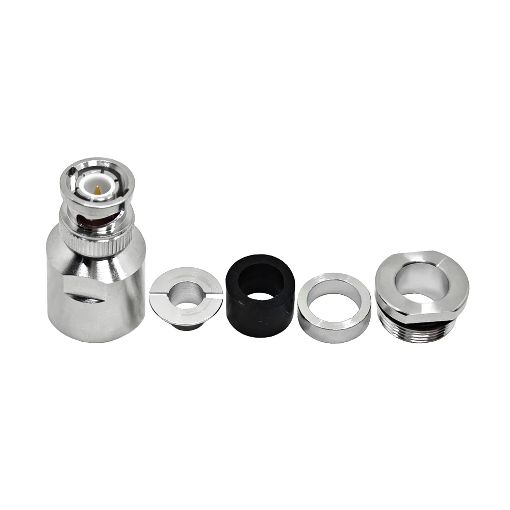 Plating Ternary Alloy BNC Male Clamp Connector for LMR400 Cable RF Fast Delivery Brass Copper