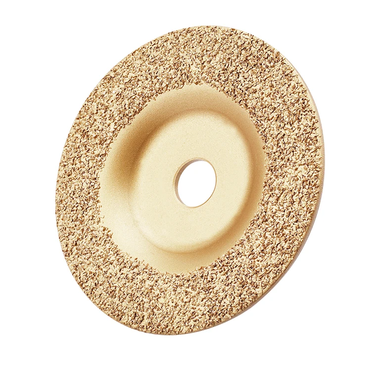 Vacuum Brazed Tungsten Carbide Grinding Wheel Wood Sanding Carving Shaping Disc Fabric Rubber Grinding Disc for Angle Grinder