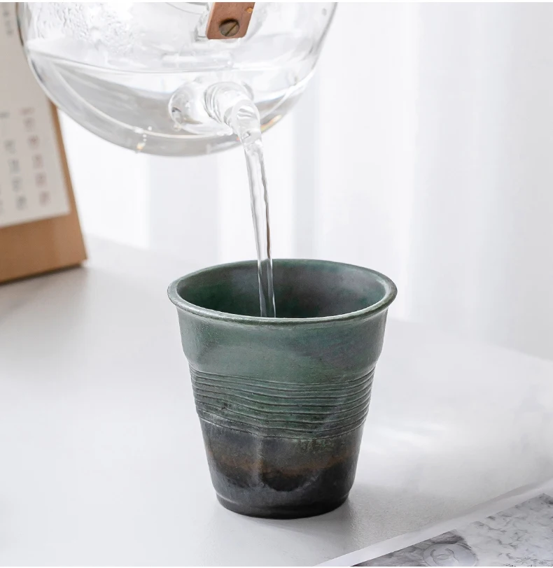 3d Paper Cup Design Reusable Pinched Mugs Creative Irregular Crumple ...