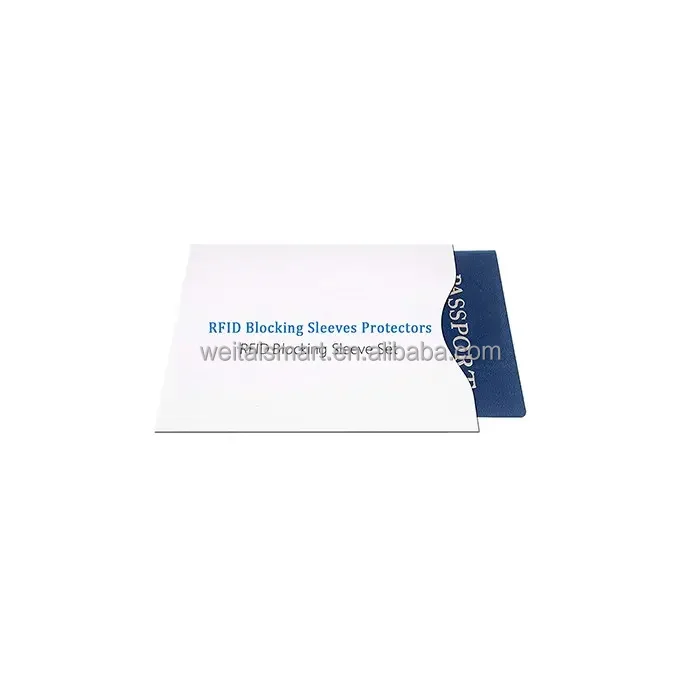 High Quality Custom Printable Card Sleeves RFID/NFC Anti-Theft Protector  for ID Credit Visa Employee Cards with 1K Chip MINI Tag