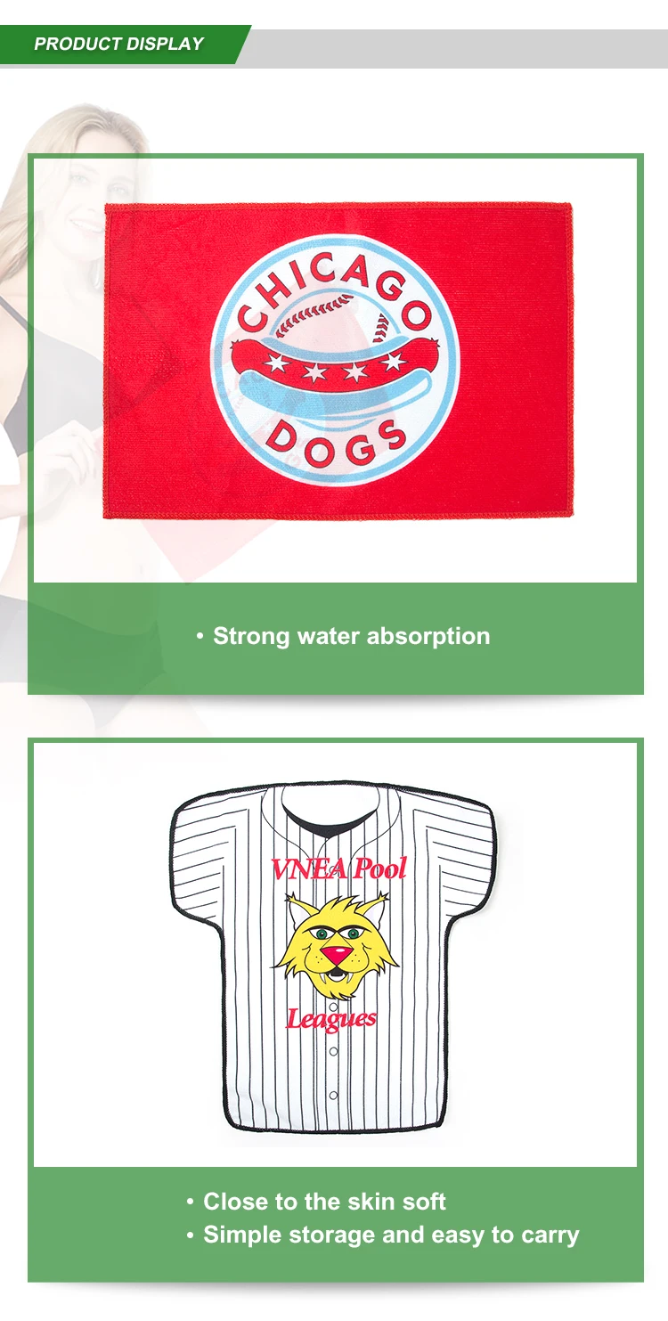 Custom Logo Printed Personalized Microfiber Custom Gym Rally Towel