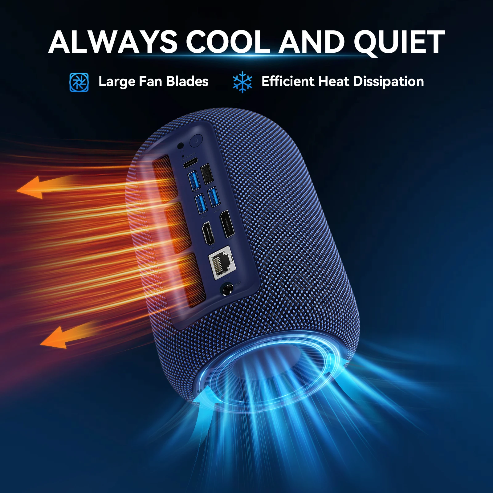 SOAYAN EXR1ゲームミニPC内蔵デュアルスピーカー & MIC AMD Ryzen7