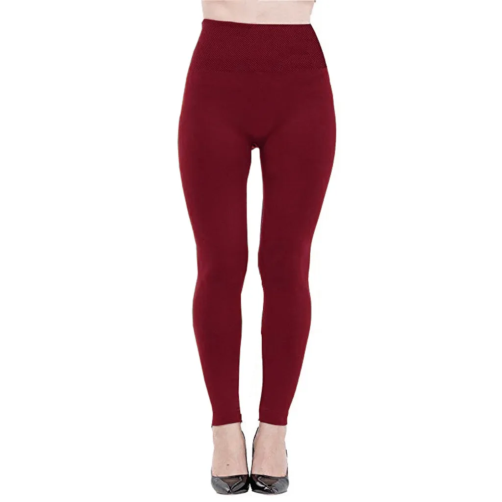 Soft High Waist Women Fitness Warm Leggings Fleece Lined