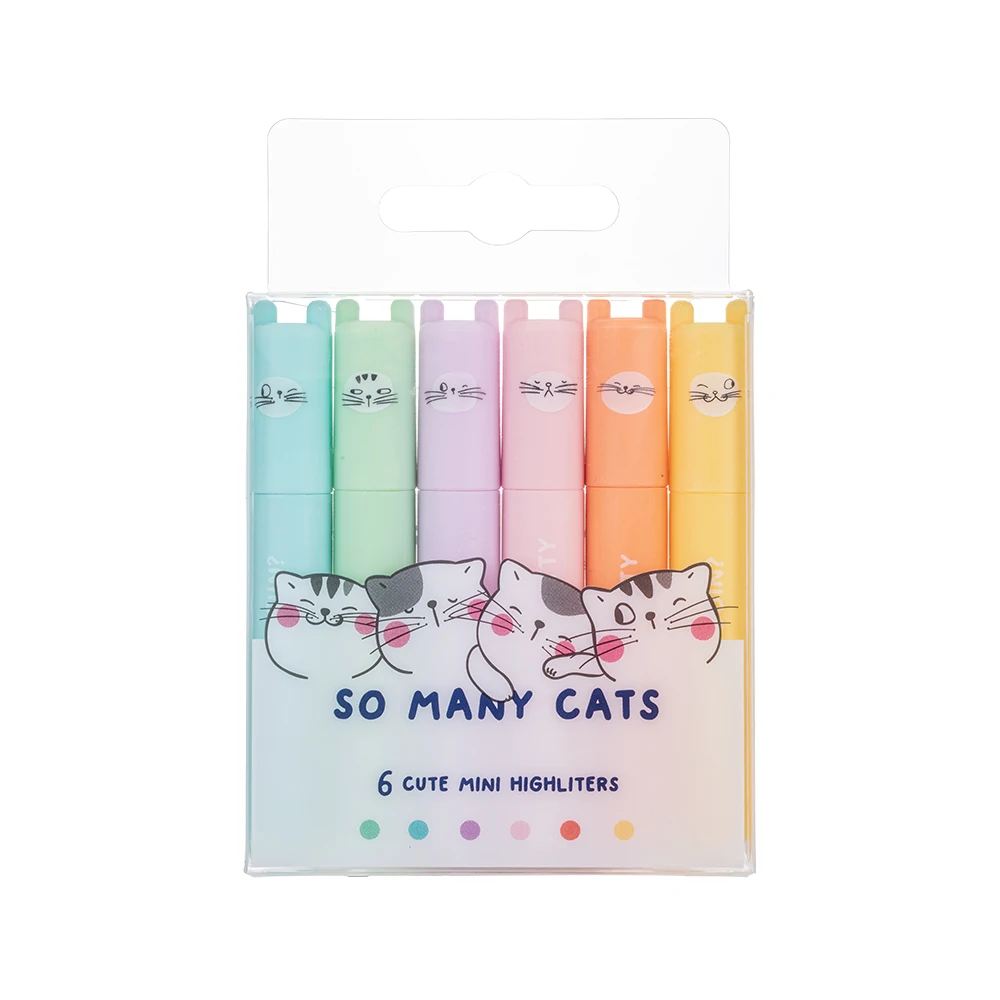 m&g cute mini pastel highlighters 6