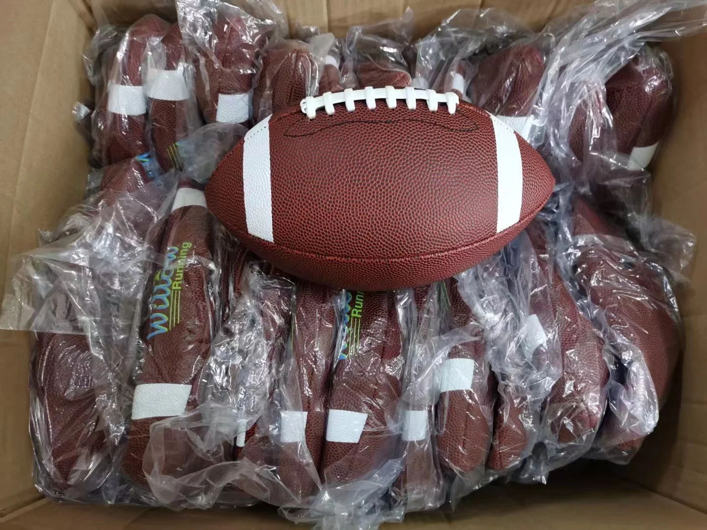 工厂定制标志官方比赛使用尺寸7 9 PU聚氯乙烯橄榄球联盟球高品质澳大利亚美式规则橄榄球