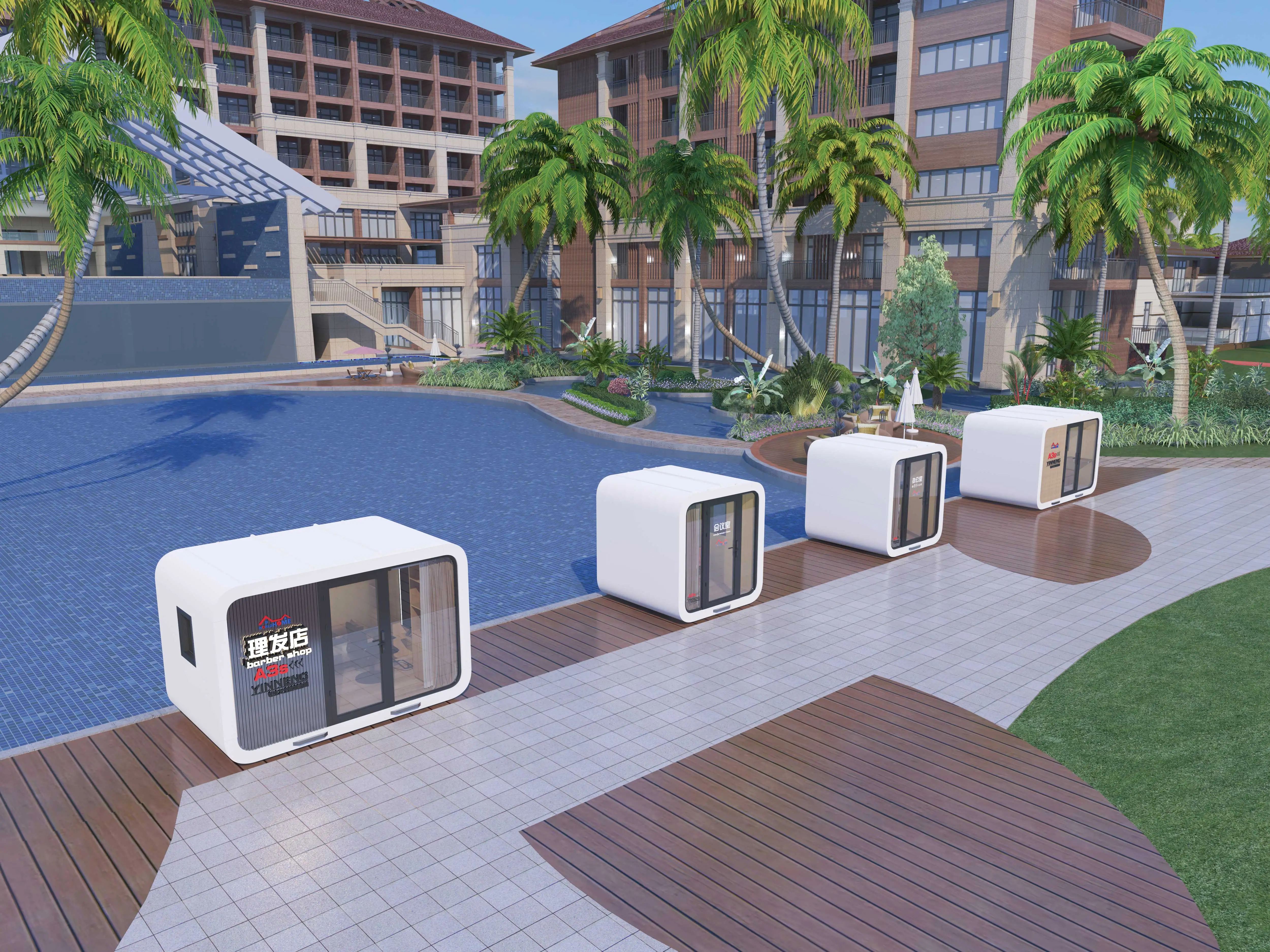 Holographic Window Prefab Pod - Augmented Reality Mobile Office/House ...