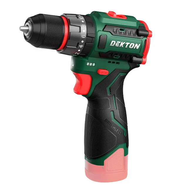 Dekton-C161 16V Cordless Tools Brushless Motor Cordless Drill Set- 65Nm Dual Speed C/W Lithium Ion Batteries