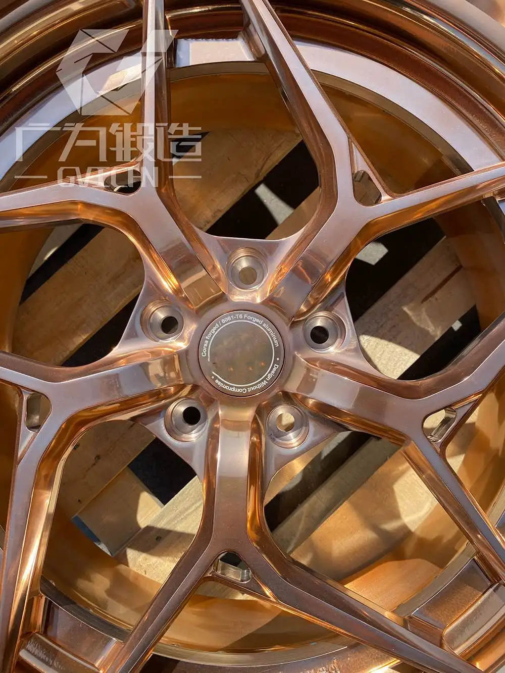 GVICHN 2 piece gloss bronze rim aluminum alloy forged wheels 16 17 18 19 20 21 22 23 24 inch 5x112 5x114.3 5x120