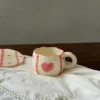 Tazza con fiocco rosso linea rosa 300ml