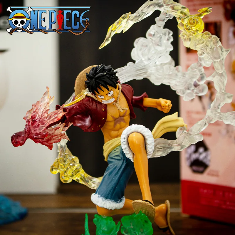 Anime One Piece Luffy Model Straw Hat Monkey D PVC  7" Action Figure Toy Gift