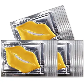 Private Label 24K Golden Crystal Lip Mask Hydrating Lip Masking Sheet