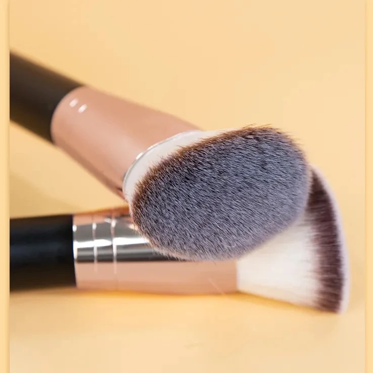Hmu Double Ended Makeup Brush Multifunctional Angled Blush Contour Powder Foundation Face
