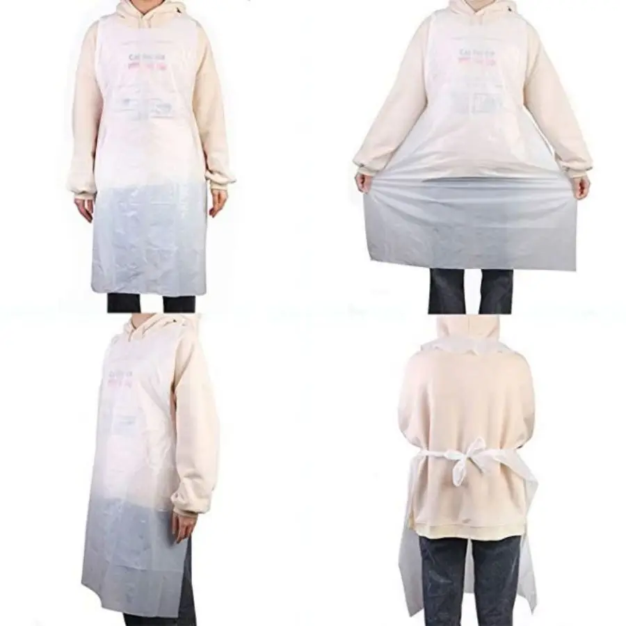 Hdpe Custom Waterproof Pvc Transparent Pp Medica Color Kitchen Strong Toughness Clear Kid Pe Non Woven Plastic Disposable Apron