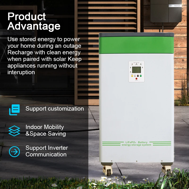All in One Inverter and Lithium Battery 5kWh 10kWh Batterie Solaire ...