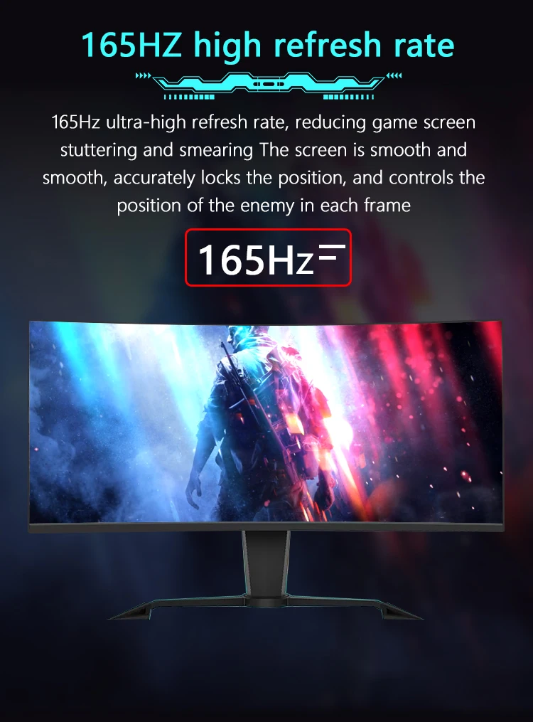 New Hot 34 Inch 3440*1440 4k 165hz Curved Gaming Pc Computer Lcd Monitors Buy Monitor 34 Inch
