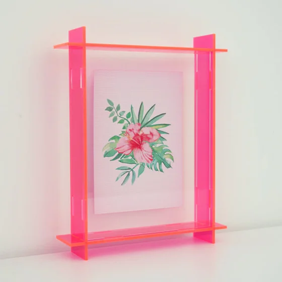 Custom Colored Floating Acrylic Photo Frame - MINGSHI