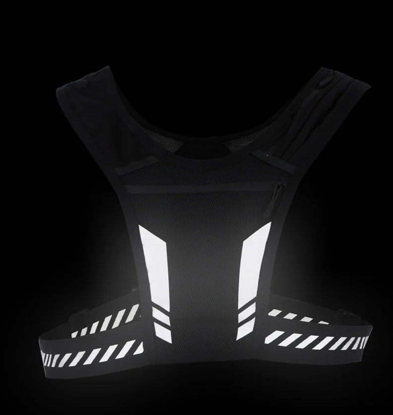 BSCI Factory Breathable OEM Custom logo Reflective Sports Chest Pack Bag Phone Holder Running Vest