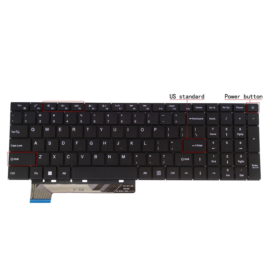 YXT-91-45 SCDY-350-1-11 30011009 YJ-1098 Keyboard Replacement