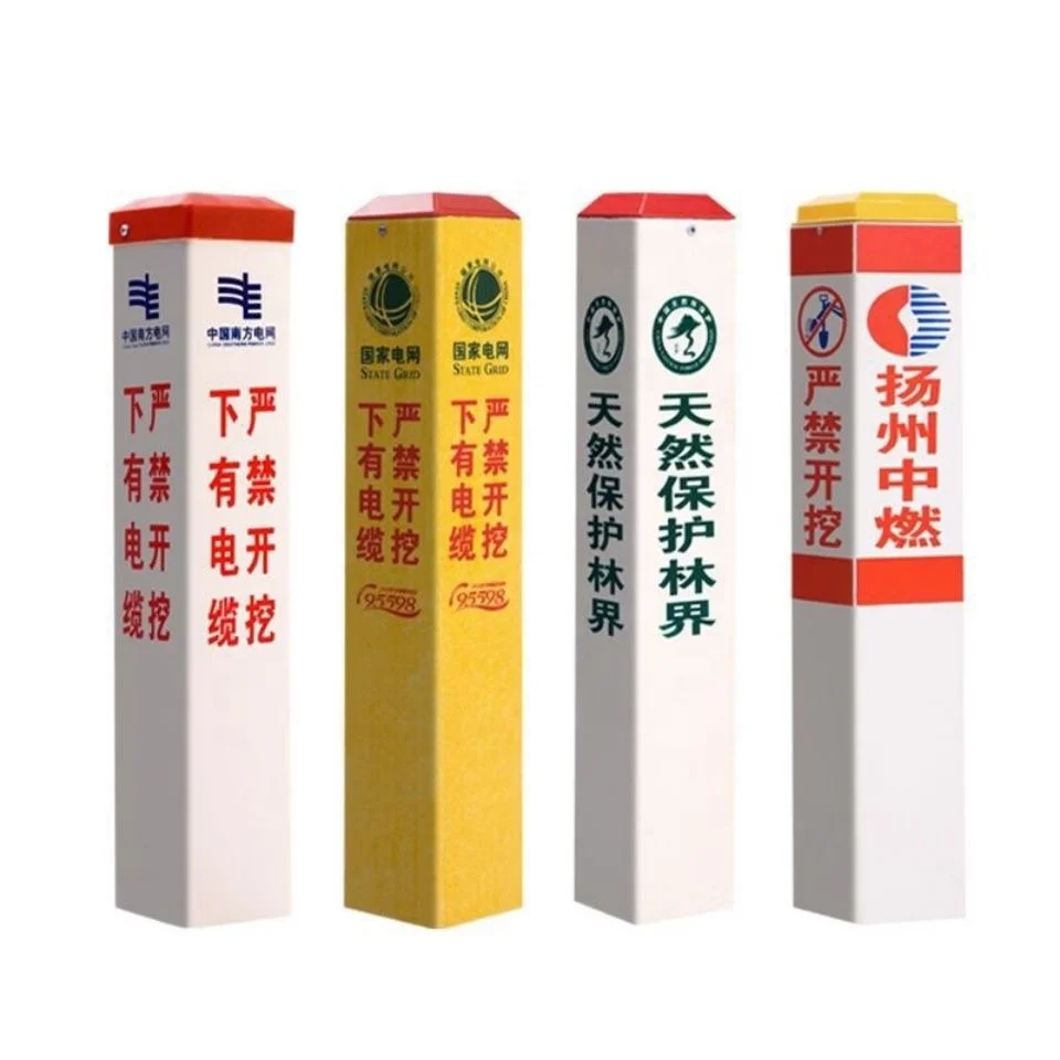 Anti-aging square Triangular FRP GRP Fiberglass Marker Post Warning ...
