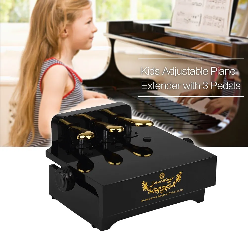 Children Piano Pedal Extender Kids Adjustable Piano Pedal Electronic Piano Accessories for Most Piano Black