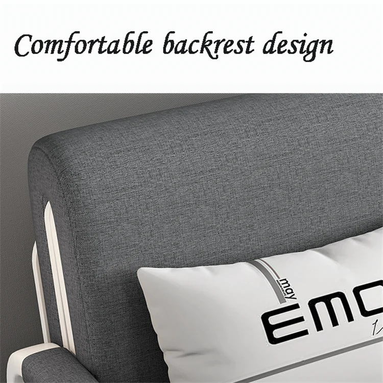 Modern Wooden Folding Chair Sleeper Three Seat Sofa Bed Living Room