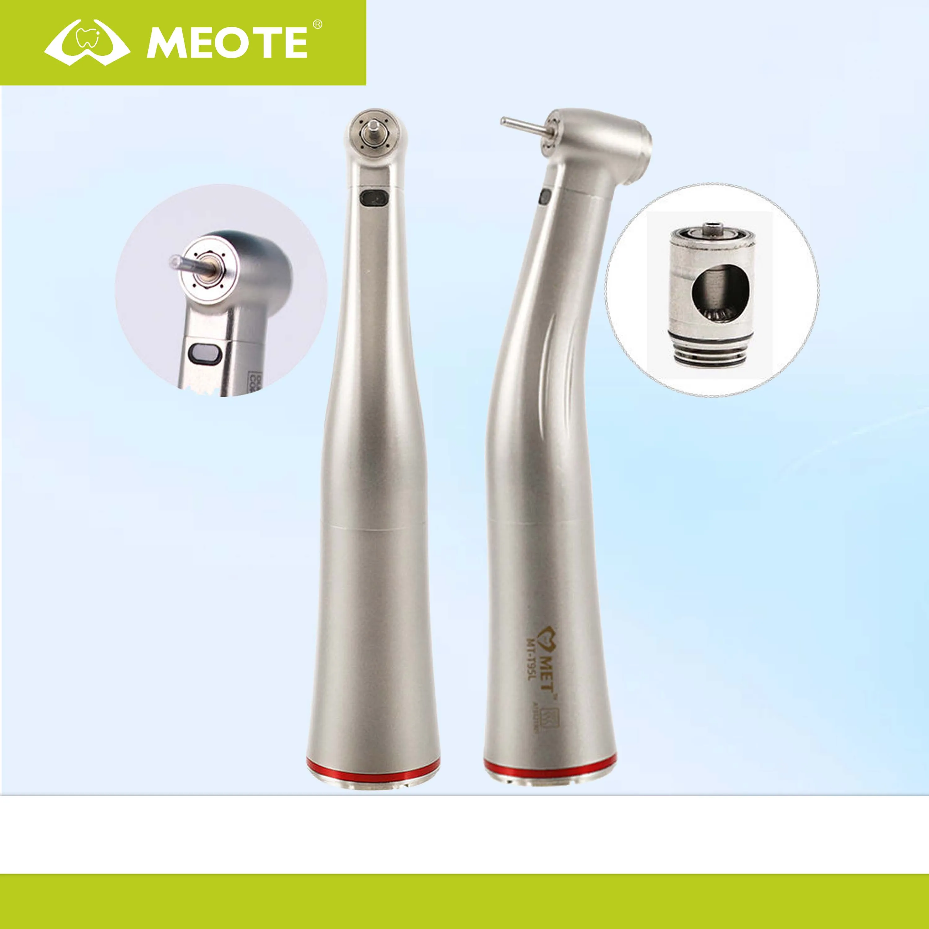 NSK Style Dental 1:1 Contra Angle Fiber Optic LED Low Speed Handpiece SANDENT MX