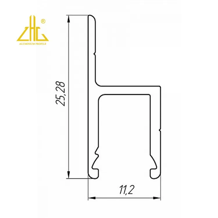 Индивидуальный декоративный алюминиевый профиль h для натяжного потолка поставка фабрики Китая